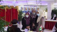 People visit a polling station during the presidential election in Dushanbe, Tajikistan October 11, 2020. REUTERS/Nazarali Pirnazarov
