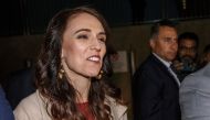 New Zealand Prime Minister Jacinda Ardern arrives at the Labour Party election night event in Auckland, New Zealand, October 17, 2020. AAP Image/David Rowland via REUTERS