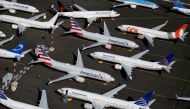 Grounded Boeing 737 MAX aircraft are seen parked in an aerial photo at Boeing Field in Seattle, Washington, U.S. July 1, 2019.REUTERS/Lindsey Wasson/File Photo