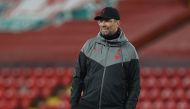 October 27, 2020 Liverpool manager Juergen Klopp during the warm up before the match Pool via REUTERS/Michael Regan