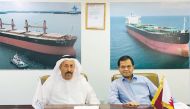 CMD of S’hail Shipping and Maritime Services, Mohamed Khalifa Al Sada (left), with the CEO of the company, Rajiv Pal.