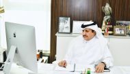 Chairman of Qatar Chamber, Sheikh Khalifa bin Jassim Al Thani participating in the 53rd meeting of the Federation of GCC Chambers (FGCC Chambers) held virtually, yesterday.