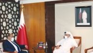 Minister of Commerce and Industry, H E Ali bin Ahmed Al Kuwari, during a meeting with Tunisia’s Minister of Commerce and Export Development, H E Mohamed Boussaid.
