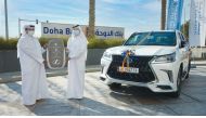 The winner of Doha Bank’s ‘Salary Transfer Campaign’ Mohamed K M A Al Kubaisi receiving the key of Lexus LX 570 from Braik Al Marri, Chief Retail Banking Officer at Doha Bank. 