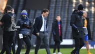 Fulham manager Scott Parker looks dejected at the end of the match Pool via REUTERS/Daniel Leal-Olivas