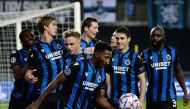 Soccer Football - Champions League - Group F - Club Brugge v Zenit Saint Petersburg - Jan Breydel Stadium, Bruges, Belgium - December 2, 2020 Club Brugge's Noa Lang celebrates scoring their third goal with teammates REUTERS/Johanna Geron
