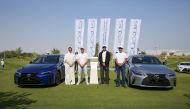 Officials from AAB during the launch of the new Lexus IS 2021 at the Education City Golf Club recently. 