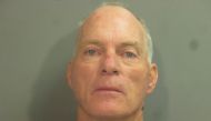 Police mugshot of Richard Barnett, 60, of Gravette, Arkansas who was arrested in Little Rock, Arkansas, January 8, 2021, on multiple criminal charges for his role in storming the Capitol building in Washington earlier in the week. Washington County police