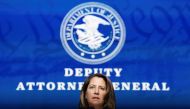 FILE PHOTO: Lisa Monaco, U.S. President-elect Joe Biden's nominee to be deputy attorney general, speaks as Biden announces his Justice Department nominees at his transition headquarters in Wilmington, Delaware, U.S., January 7, 2021. REUTERS/Kevin Lamarqu