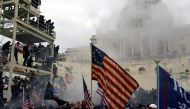 FILE PHOTO: Supporters of U.S. President Donald Trump protest in front of the U.S. Capitol Building in Washington, U.S. January 6, 2021. REUTERS/Stephanie Keith/File Photo
