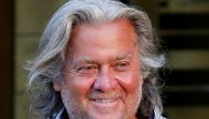FILE PHOTO: Former White House Chief Strategist Steve Bannon exits the Manhattan Federal Court, following his arraignment hearing for conspiracy to commit wire fraud and conspiracy to commit money laundering, in the Manhattan borough of New York City, New