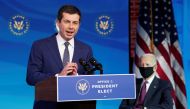 FILE PHOTO: Former South Bend, Indiana Mayor Pete Buttigieg. REUTERS/Kevin Lamarque