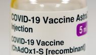 A vial of the Oxford University/AstraZeneca Covid-19 vaccine is seen at the Lochee Health Centre in Dundee, Scotland, Britain January 4, 2021. Andy Buchanan/Pool via Reuters/File Photo