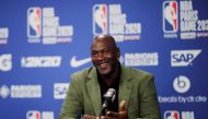 FILE PHOTO: Charlotte Hornets owner Michael Jordan during a pre-match press conference, Paris, France, January 24, 2020. REUTERS/Benoit Tessier
