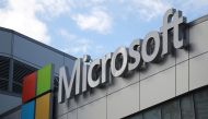 FILE PHOTO: A Microsoft logo is seen in Los Angeles, California U.S. November 7, 2017. REUTERS/Lucy Nicholson/File Photo

