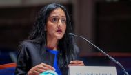 File photo: President of the Leadership Conference on Civil and Human Rights Vanita Gupta speaks during the House Judiciary Committee hearing on Policing Practices and Law Enforcement Accountability at the US Capitol in Washington, DC, U.S. June 10, 2020.