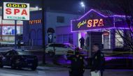 City of Atlanta police officers are seen outside of Gold Spa after deadly shootings at a massage parlor and two day spas in the Atlanta area, in Atlanta, Georgia, U.S. March 16, 2021. REUTERS/Chris Aluka Berry TPX IMAGES OF THE DAY
