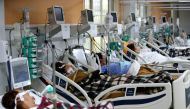 FILE PHOTO: Patients are pictured in the emergency room of the Nossa Senhora da Conceicao hospital that is overcrowding because of the coronavirus outbreak, in Porto Alegre, Brazil, March 11, 2021.  REUTERS/Diego Vara/File Photo
