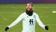 March 27, 2021 Spain's Sergio Ramos during training REUTERS/Irakli Gedenidze