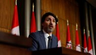 Canada's Prime Minister Justin Trudeau attends a news conference, as efforts continue to help slow the spread of the coronavirus disease (COVID-19), in Ottawa, Ontario, Canada April 13, 2021. REUTERS/Blair Gable