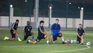 Al Khor players take part in a training session as they gear up for
the play-off match against Al Shahania. Pic: Twitter/@alkhor_club