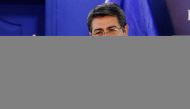 Honduras' President Juan Orlando Hernandez speaks during a joint message with U.S. Department of Homeland Security (DHS) acting Secretary Chad Wolf (not pictured), at the Presidential House in Tegucigalpa, Honduras January 9, 2020. REUTERS/Jorge Cabrera/F