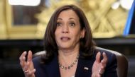 U.S. Vice President Kamala Harris speaks as she opens the first meeting of the White House Task Force on Worker Organizing and Empowerment, from her offices in the Eisenhower Executive Office Building on the White House campus in Washington, U.S. May 13, 