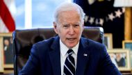 FILE PHOTO: U.S. President Joe Biden speaks prior to signing the 