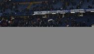 Chelsea players applaud fans during a lap of appreciation after the match, as a limited number of fans are permitted at outdoor sports venues Pool via REUTERS/Glyn Kirk