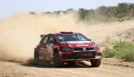 Qatar's Nasser Saleh Al Attiyah in action, yesterday