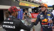 Red Bull's Max Verstappen and Mercedes' Lewis Hamilton (REUTERS/Nicolas Tucat)