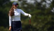 Maria Fassi follows her shot from the third tee during the second round of the KPMG Women's PGA Championship golf tournament at the Atlanta Athletic Club. (Adam Hagy-USA TODAY Sports)