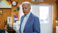 U.S. President Joe Biden speaks to the media at King Orchards in Central Lake, Michigan, U.S., July 3, 2021. REUTERS/Joshua Roberts