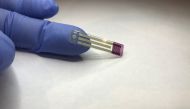 A non-invasive, printable saliva test strip for diabetics is seen at the University of Newcastle in Newcastle, New South Wales, Australia, in this undated recent picture obtained by Reuters on July 12, 2021. Courtesy of University of Newcastle / Handout v