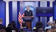 United States Surgeon General Vivek Murthy delivers remarks during a news conference with White House Press Secretary Jen Psaki at the White House in Washington, U.S., July 15, 2021. REUTERS/Tom Brenner
