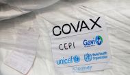 A pack of AstraZeneca/Oxford vaccines is seen as the country receives its first batch of coronavirus disease (COVID-19) vaccines under COVAX scheme, at the international airtport of Accra, Ghana February 24, 2021. REUTERS/Francis Kokoroko/File Photo