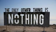 An art installation is seen on the beach at Salton Sea, California's largest inland lake, where the state's worst drought since 1977 has exacerbated an area already in decline, in Bombay Beach, California, US, July 4, 2021. Reuters/Aude Guerrucci/File Pho