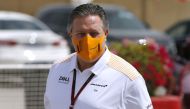 Formula One F1 - Bahrain Grand Prix - Bahrain International Circuit, Sakhir, Bahrain - March 25, 2021 McLaren Chief Executive Officer Zak Brown arrives at the circuit ahead of the Grand Prix REUTERS/Hamad I Mohammed

