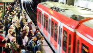 Passengers wait for a train during a railway drivers' strike of the German Train Drivers' Union (GDL) in Hamburg, Germany August 11, 2021. Reuters/Fabian Bimmer