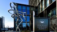 The exterior of the European Medicines Agency is seen in Amsterdam, Netherlands, December 18, 2020. REUTERS/Piroschka van de Wouw/File Photo