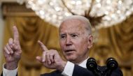 US President Joe Biden delivers remarks on evacuation efforts during a speech at the White House in Washington, U.S., August 20, 2021. Reuters/Ken Cedeno