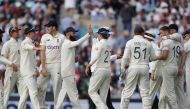 Cricket - Fourth Test - England v India - The Oval, London, Britain - September 2, 2021 England's Moeen Ali celebrates with teammates after taking a catch to dismiss India's Rishabh Pant off the bowling of England's Chris Woakes Action Images via Reuters/