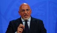 Britain's COVID-19 Vaccine Deployment Minister Nadhim Zahawi speaks during a media briefing on the coronavirus disease (COVID-19) pandemic, at Downing Street in London, Britain, June 23, 2021. REUTERS/Tom Nicholson/Pool/File Photo