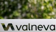 The logo of Valneva SE is pictured at the company's headquarters in Saint-Herblain, near Nantes, France, September 13, 2021. REUTERS/Stephane Mahe

