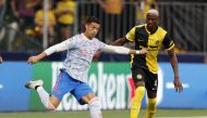 Soccer Football - Champions League - Group F - BSC Young Boys v Manchester United - Stadion Wankdorf, Bern, Switzerland- September 14, 2021 Manchester United's Cristiano Ronaldo in action with BSC Young Boys' Mohamed Ali Camara REUTERS/Arnd Wiegmann
