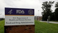 Signage is seen outside of the Food and Drug Administration (FDA) headquarters in White Oak, Maryland, U.S., August 29, 2020. REUTERS/Andrew Kelly/File Photo
