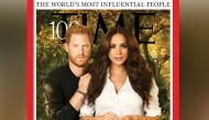 Britain's Prince Harry and Meghan, Duchess of Sussex, appear on the cover of Time magazine's 100 most influential people in the world edition in this handout photo released to Reuters on September 15, 2021. Pari Dukovic for Time/Handout via REUTERS