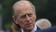 FILE PHOTO: The Duke of Edinburgh Prince Philip talks to ex-servicemen during a wreath-laying ceremony commemorating the 80th anniversary of the Malta Branch of the British Legion at Malta's Cenotaph War Memorial in Floriana, outside Valletta April 29, 20