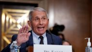 FILE PHOTO: Top infectious disease expert Dr. Anthony Fauci responds to accusations by Sen. Rand Paul (R-KY) as he testifies before the Senate Health, Education, Labor, and Pensions Committee on Capitol hill in Washington, D.C., U.S., July 20, 2021. J. Sc
