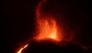 Lava flows following the eruption of a volcano on the Island of La Palma, in Los Llanos de Aridane, Spain September 21, 2021. REUTERS/Nacho Doce